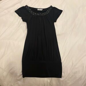 Black Short Sleeve Trixxi Dress